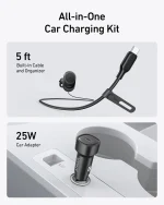 Anker MagGo Wireless Car Charger (Pad, Built-In USB-C Cable) - Image 5