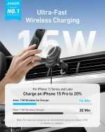 Anker MagGo Wireless Car Charger (Pad, Built-In USB-C Cable) - Image 7