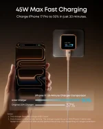 Anker Nano Charger (45W, Smart Display, 180° Foldable) - Image 4