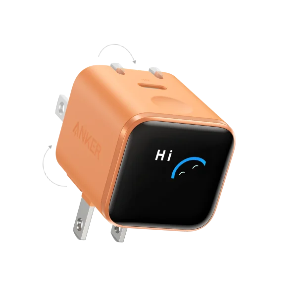 Anker Nano Charger (45W, Smart Display, 180° Foldable)