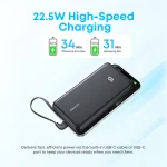 Anker Zolo Power Bank High-Speed Portable Charger with Built-in-USB-C (22.5W, 20,000mAh) - Image 2