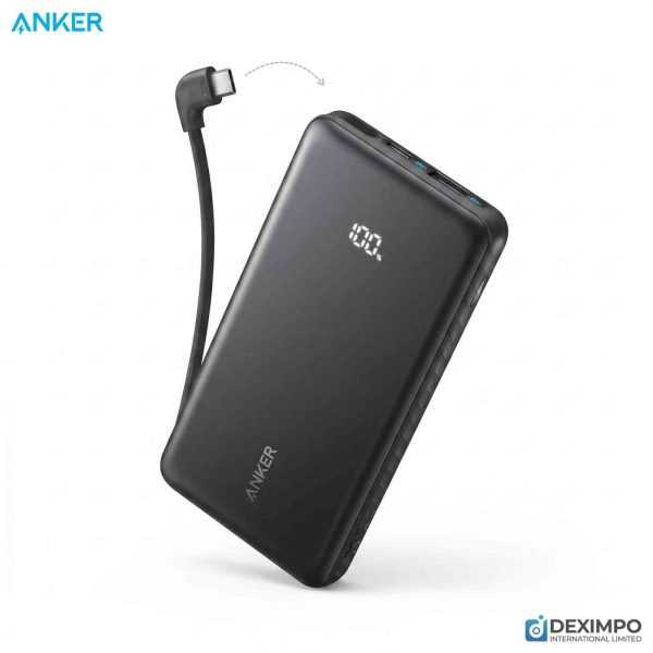 Anker Zolo 10000mAh 22.5W Power Bank with Built-in USB-C Cable