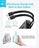 Anker Zolo Power Bank (20K, Built-In USB-C & Lightning Cable) 30W Fast Charging 20000mAh MFi Certified Power Bank - Image 2