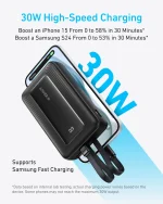 Anker Zolo Power Bank (20K, Built-In USB-C & Lightning Cable) 30W Fast Charging 20000mAh MFi Certified Power Bank - Image 4