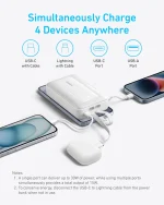 Anker Zolo Power Bank (20K, Built-In USB-C & Lightning Cable) 30W Fast Charging 20000mAh MFi Certified Power Bank - Image 5