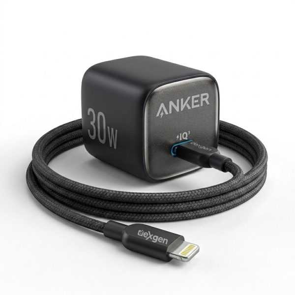 Anker Zolo 30W IQ & PD Charger with DexGen NEO Type-C to Lightning Cable Combo