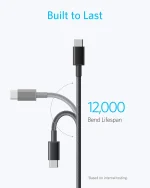 Anker USB-C to USB-C Cable 1 Meter 60W Fast Charging Braided Data Cable - Image 3