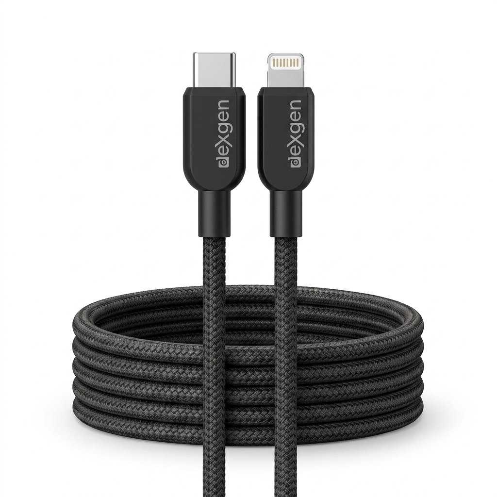 DexGen-NEO-C-to-Lightning-Black.jpg DexGen NEO USB-C to Lightning Data Cable – Fast Charging & Data Sync for iPhone & iPad - Image 1